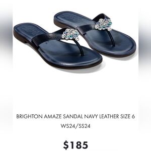 Brighton Amaze Sandal Navy Leather size 6M